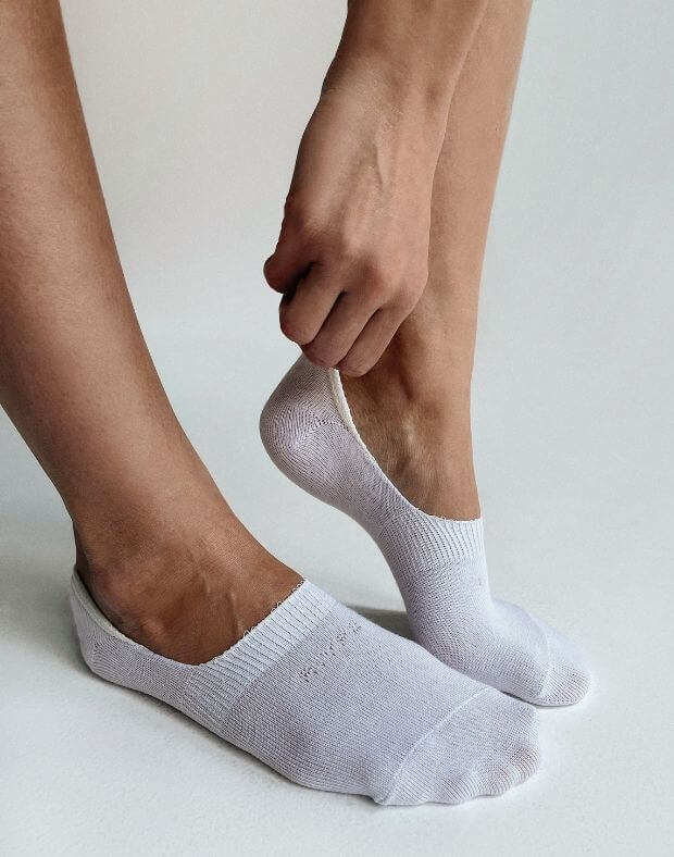 Носки следочки, белые - Фото 1