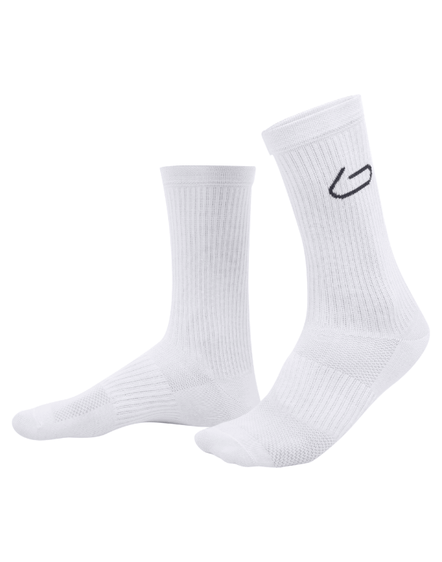 Шкарпетки чоловічі логотип збоку, білі - Фото 7
