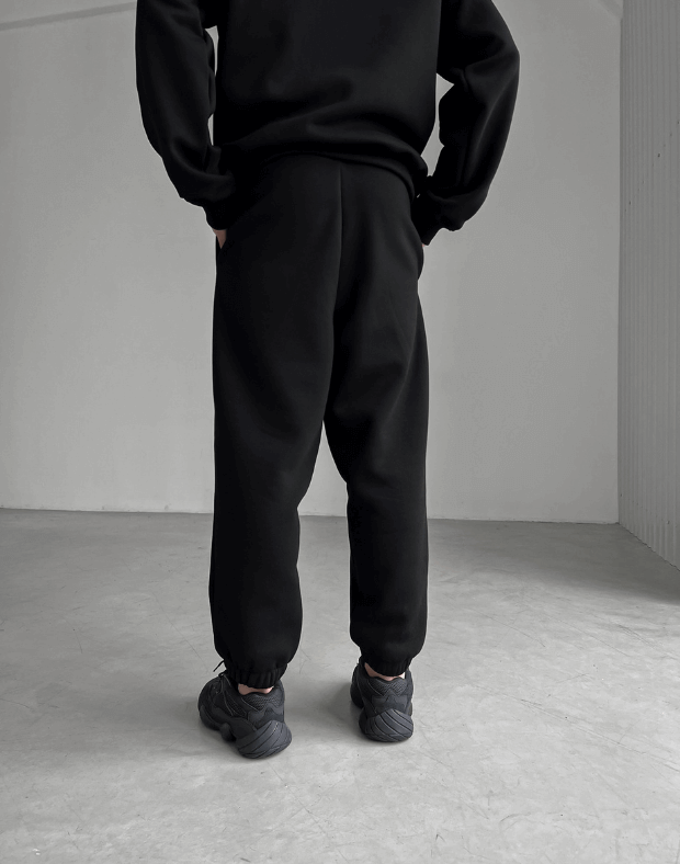 Чоловічі штани зимові, чорні - Фото 2