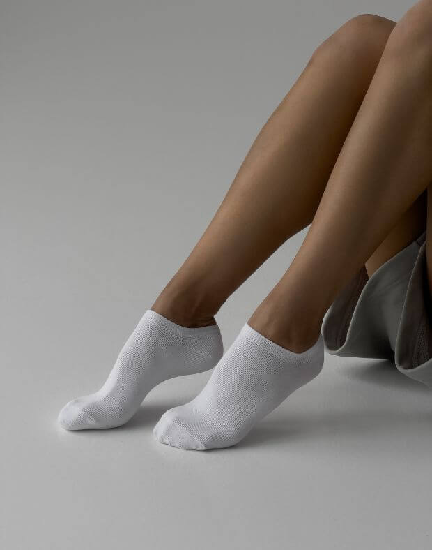 Низькі шкарпетки, білі - Фото 1