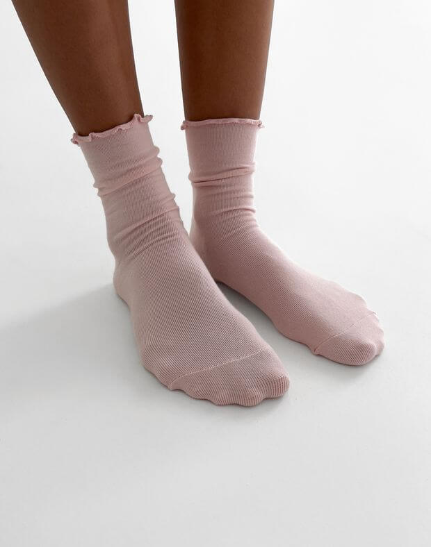 Шкарпетки з рюшами, рожеві - Фото 8