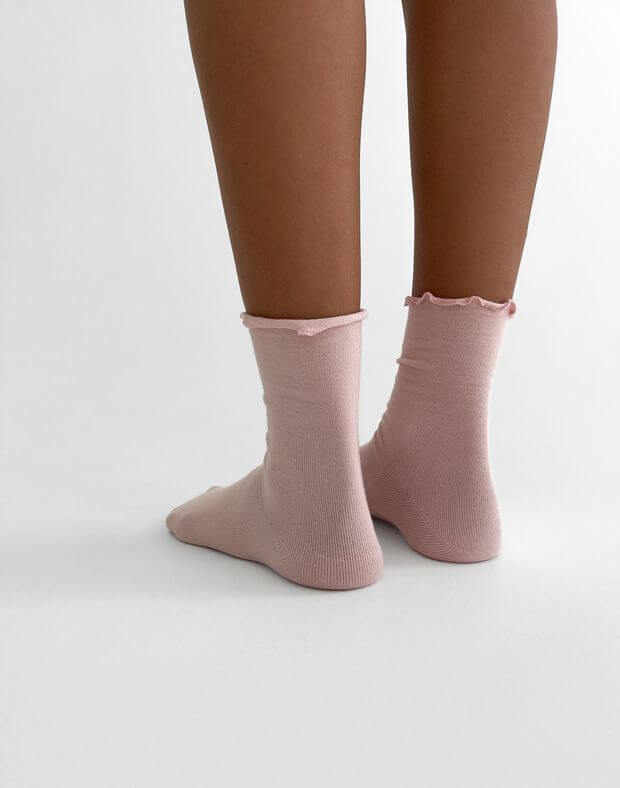 Шкарпетки з рюшами, рожеві - Фото 2