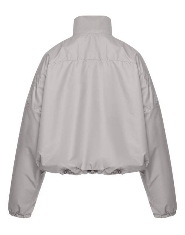 Вкорочена куртка з плащової тканини із затяжками, світло-кавова - Фото 8
