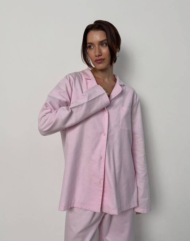 Bajkowa koszula od piżamy z długim rękawem, różowy - Фото 4