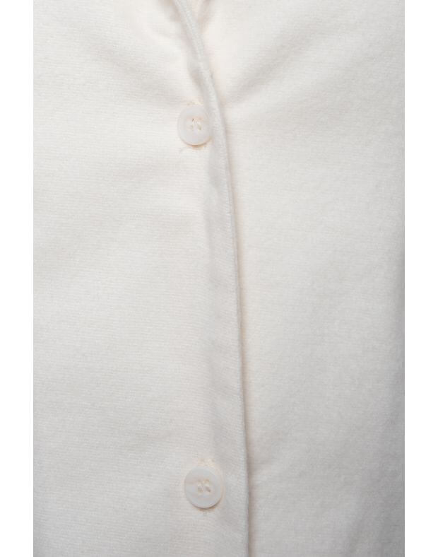 Сорочка піжамна байкова з довгим рукавом, молочна - Фото 8