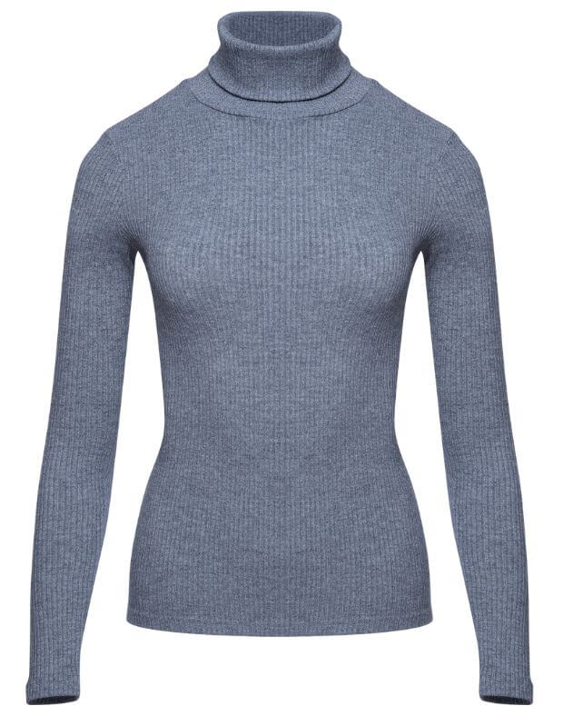 Podstawowy golf w kratkę, szary melanż - Фото 7