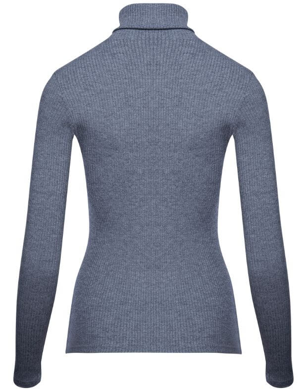 Podstawowy golf w kratkę, szary melanż - Фото 8