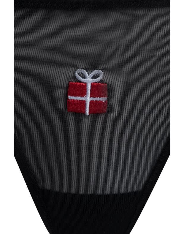 Трусики стрінги з сітки на тонкій резинці «Christmas gift», чорні - Фото 8