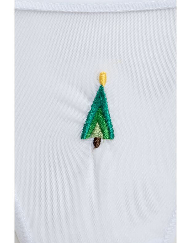 Трусики стрінги з сітки на тонкій резинці «Christmas tree», білі - Фото 8