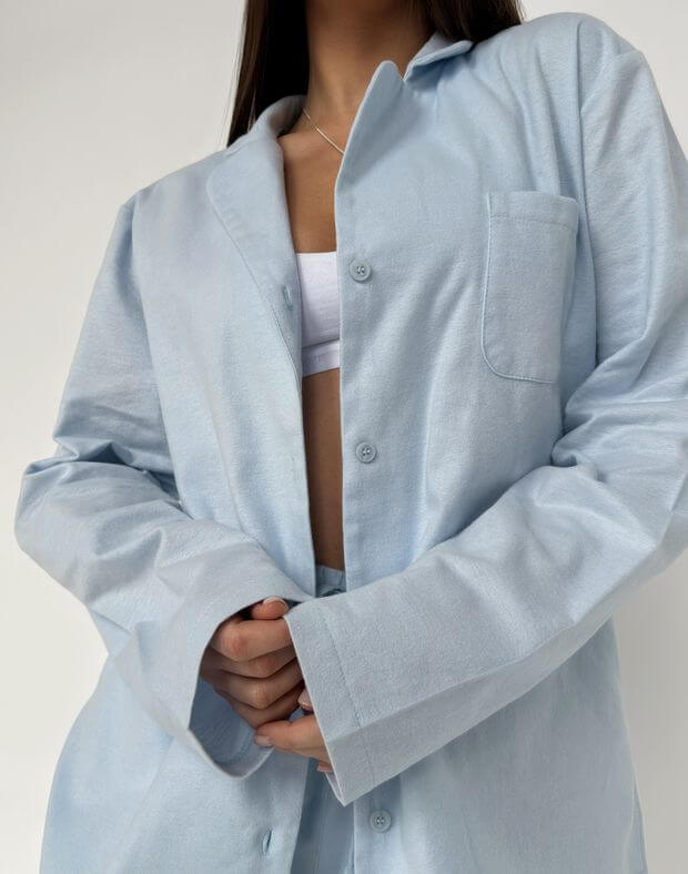 Bajkowa koszula od piżamy z długim rękawem, niebiesko-błękitny - Фото 5