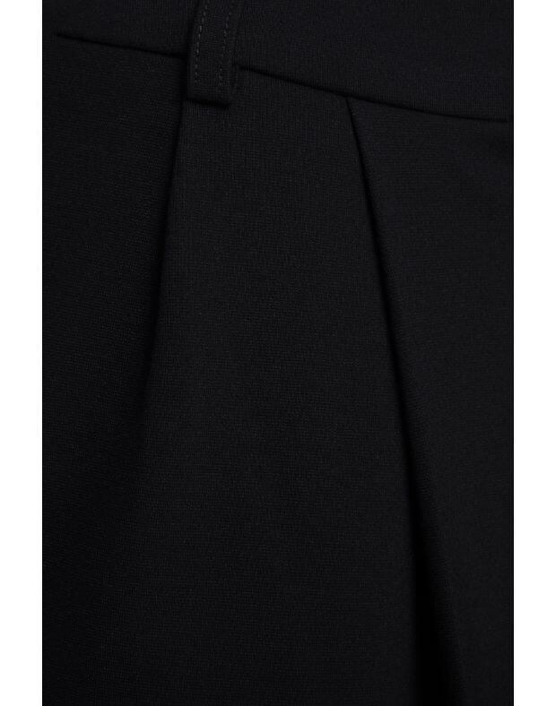 Spodnie basic, jednokolorowe, ze średnim stanem, czarny - Фото 8