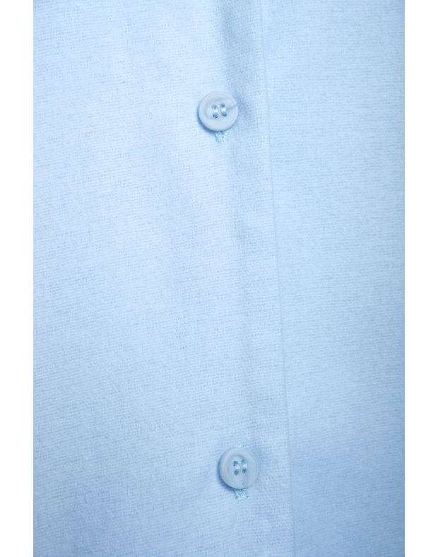 Сорочка піжамна байкова з довгим рукавом, синьо-блакитна - Фото 8