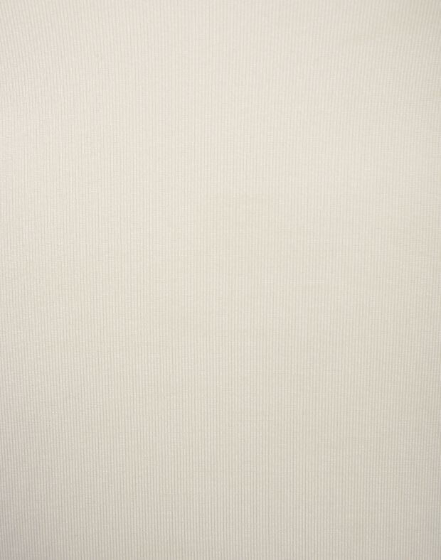 Майка з гладкої тканини на тонких бретелях стандартної довжини, екрю - Фото 8