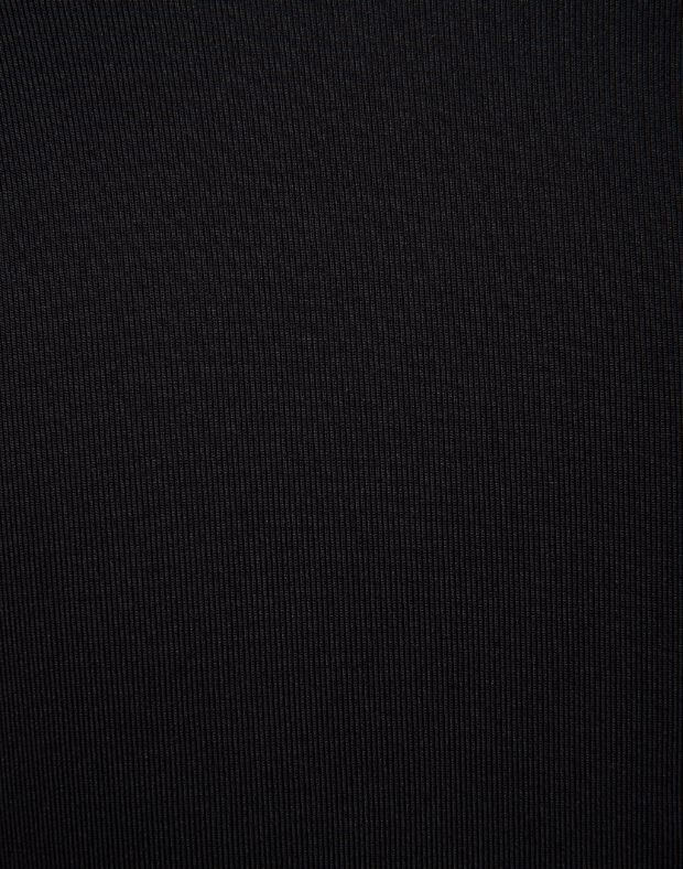 Майка з гладкої тканини на тонких бретелях стандартної довжини, чорна - Фото 8