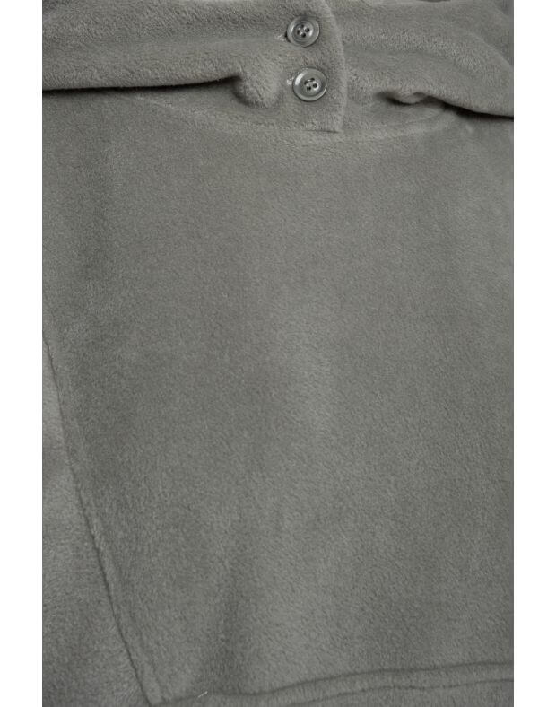 Худі з декоративними швами флісовий, димчатий сірий - Фото 8