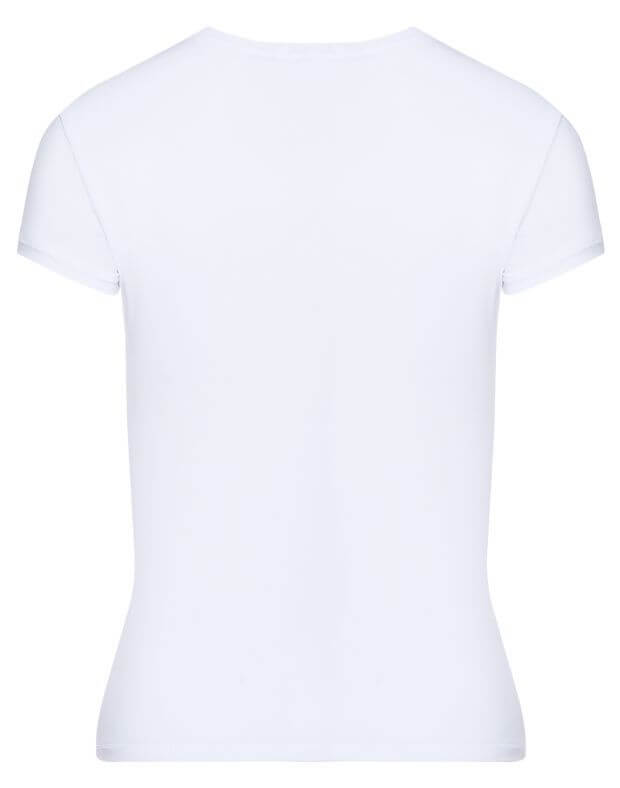 T-shirt z gładkiej tkaniny, długość standardowa, biały - Фото 8