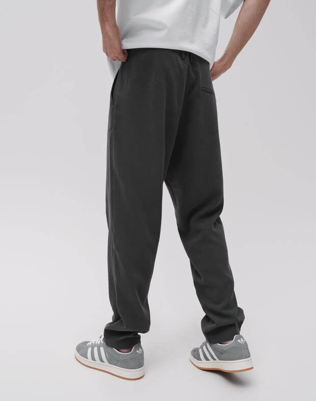 Чоловічі штани з легкої тканини, графіт - Фото 2