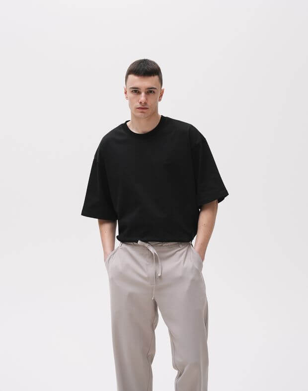 Чоловічі штани з легкої тканини, капучіно - Фото 5