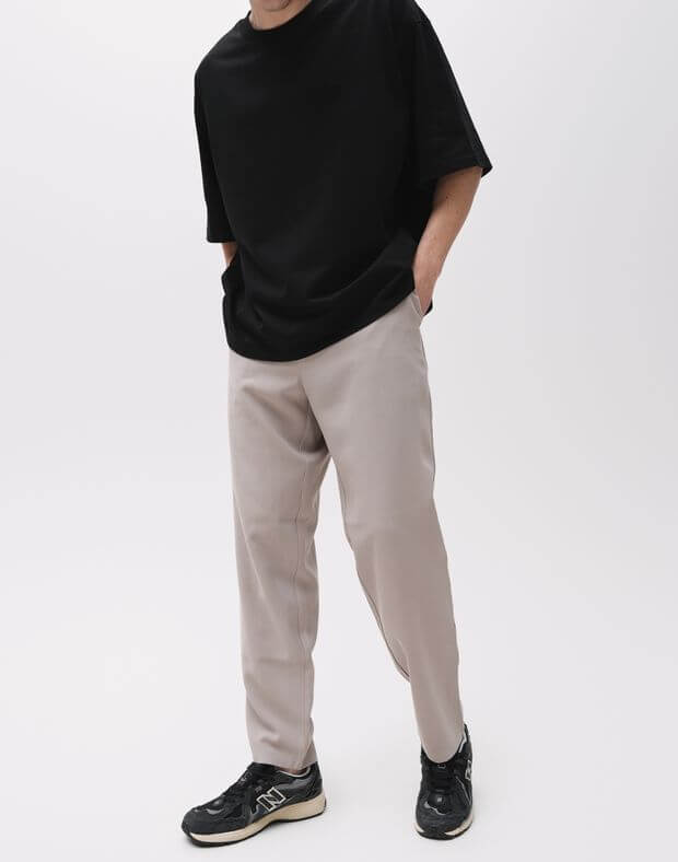 Чоловічі штани з легкої тканини, капучіно - Фото 8