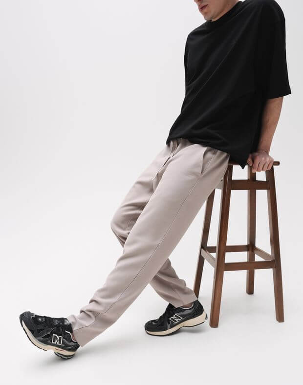 Чоловічі штани з легкої тканини, капучіно - Фото 6