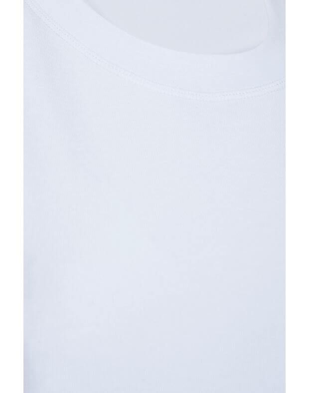 T-shirt męski z gęstej bawełny o super luźnym kroju, biały - Фото 7