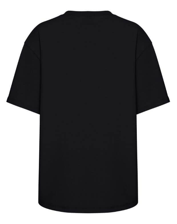 T-shirt męski z gęstej bawełny, basic krój, czarny - Фото 8