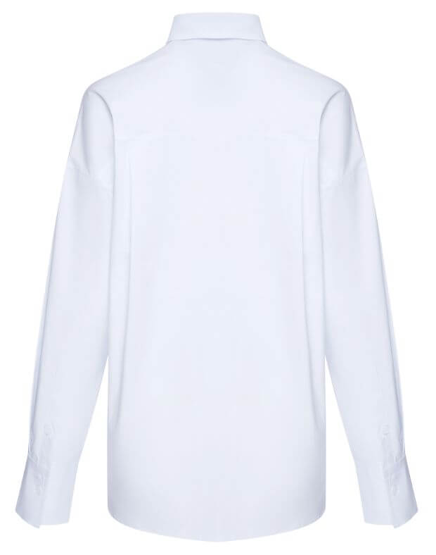 Сорочка базова з прихованими ґудзиками, біла - Фото 8