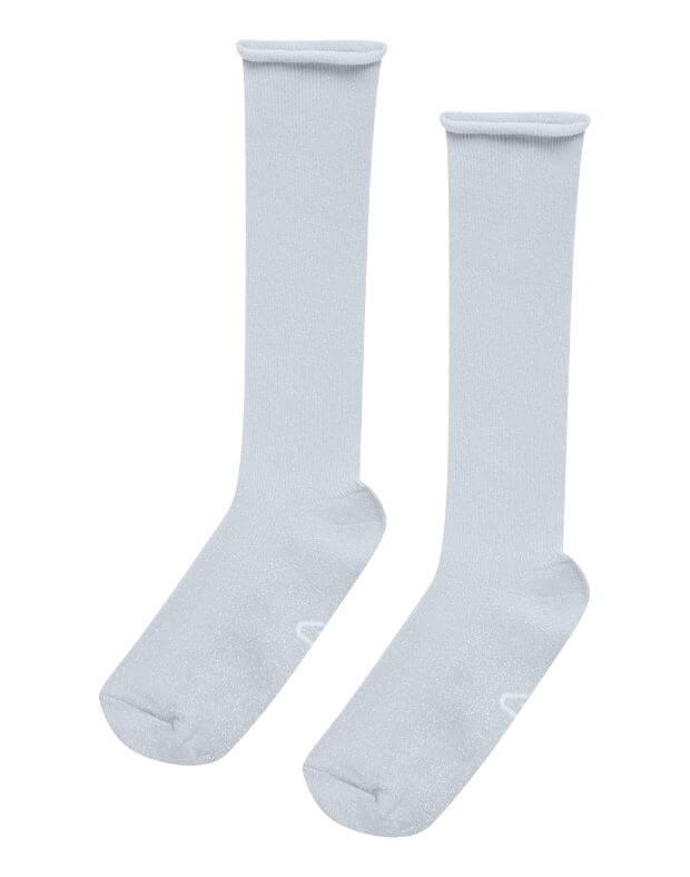 Жіночі шкарпетки з люрексом, срібні  - Фото 7