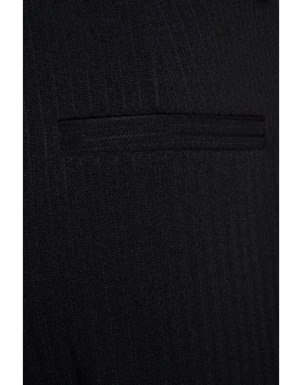 Spodnie oversize w paski i przerywana linia, czarny - Фото 7