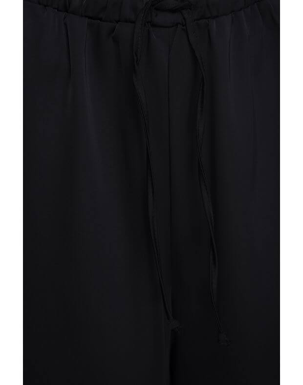 Satynowe spodnie w stylu piżamy, czarny - Фото 7