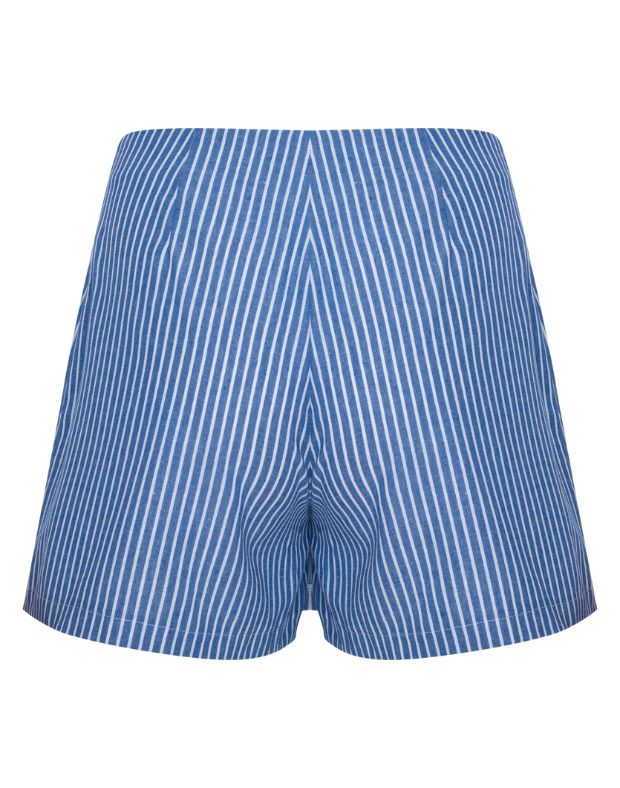 Спідниця-шорти у смужку, блакитно-білі - Фото 8