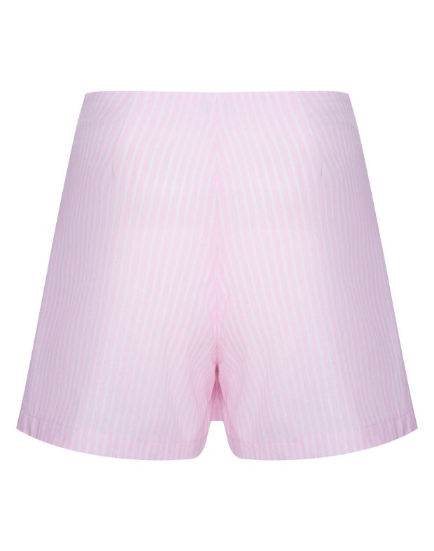 Спідниця-шорти у смужку, рожево-білі - Фото 8