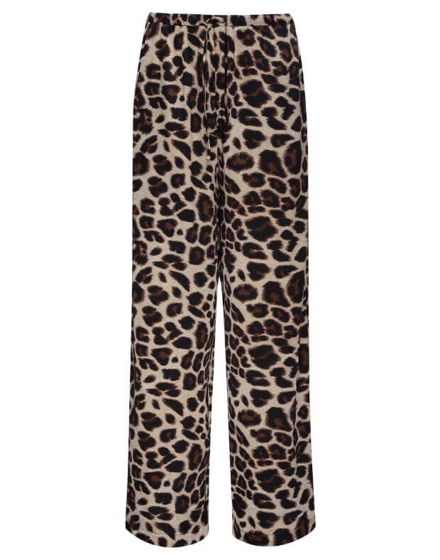 Штани сатинові піжамного стилю, принт леопард - Фото 6