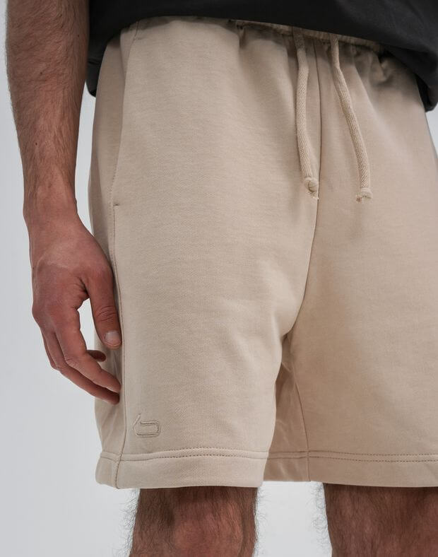 Чоловічі шорти літні оверсайз, бежеві - Фото 5