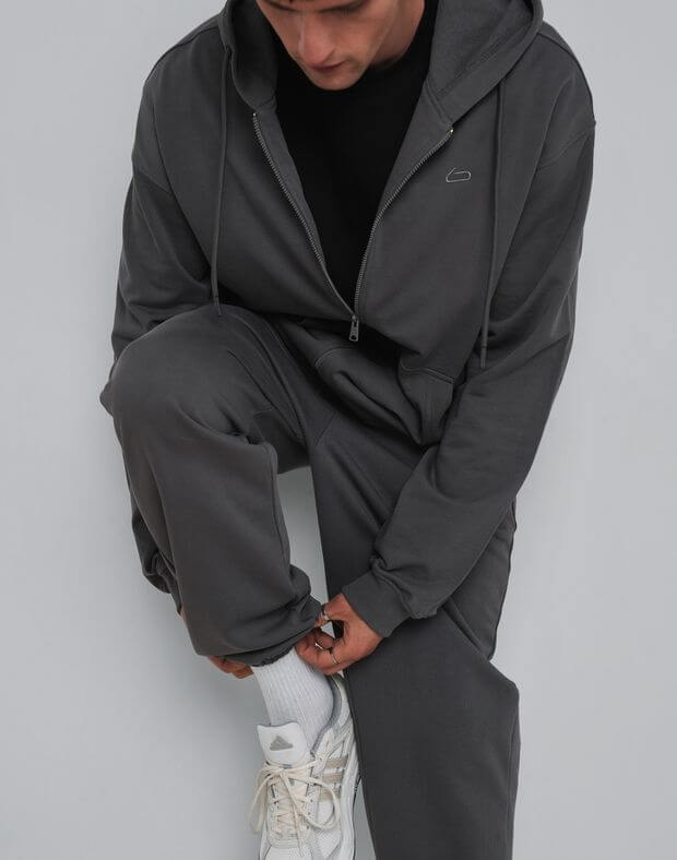 Штани-джогери літні чоловічі, темно-сірі - Фото 6