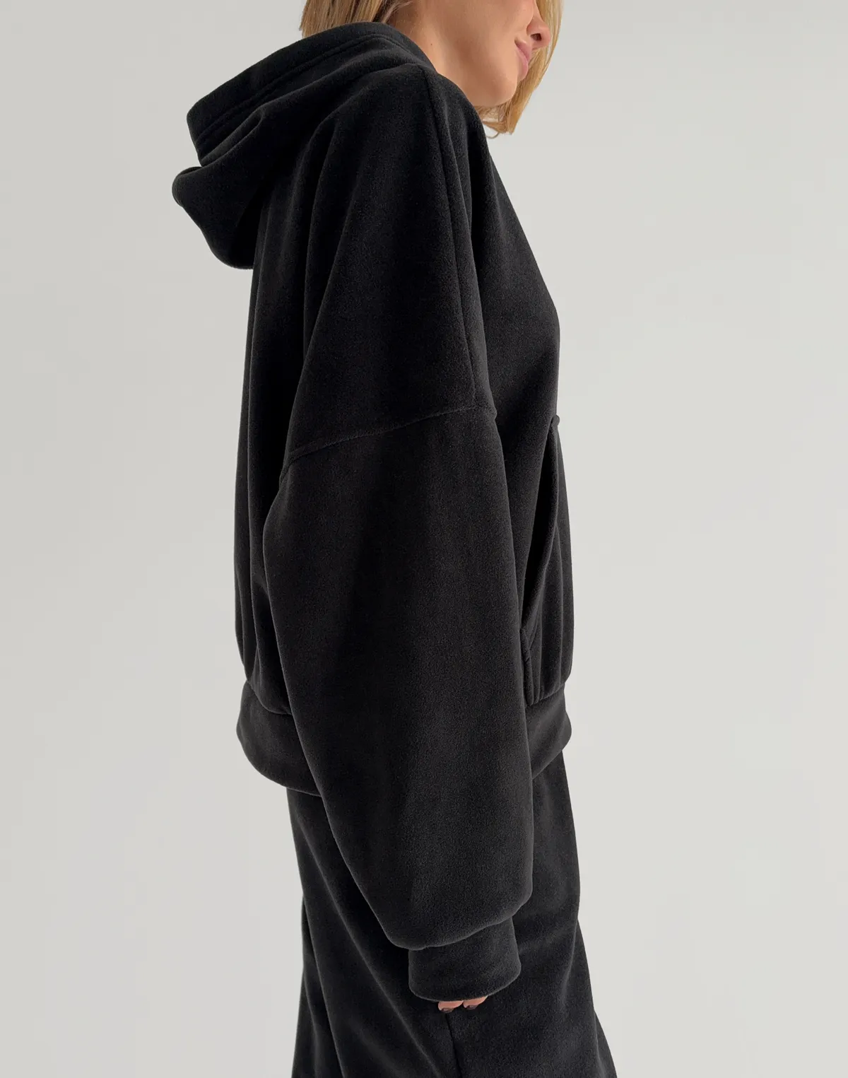 Худі оверсайз флісовий, антрацит - Фото 8