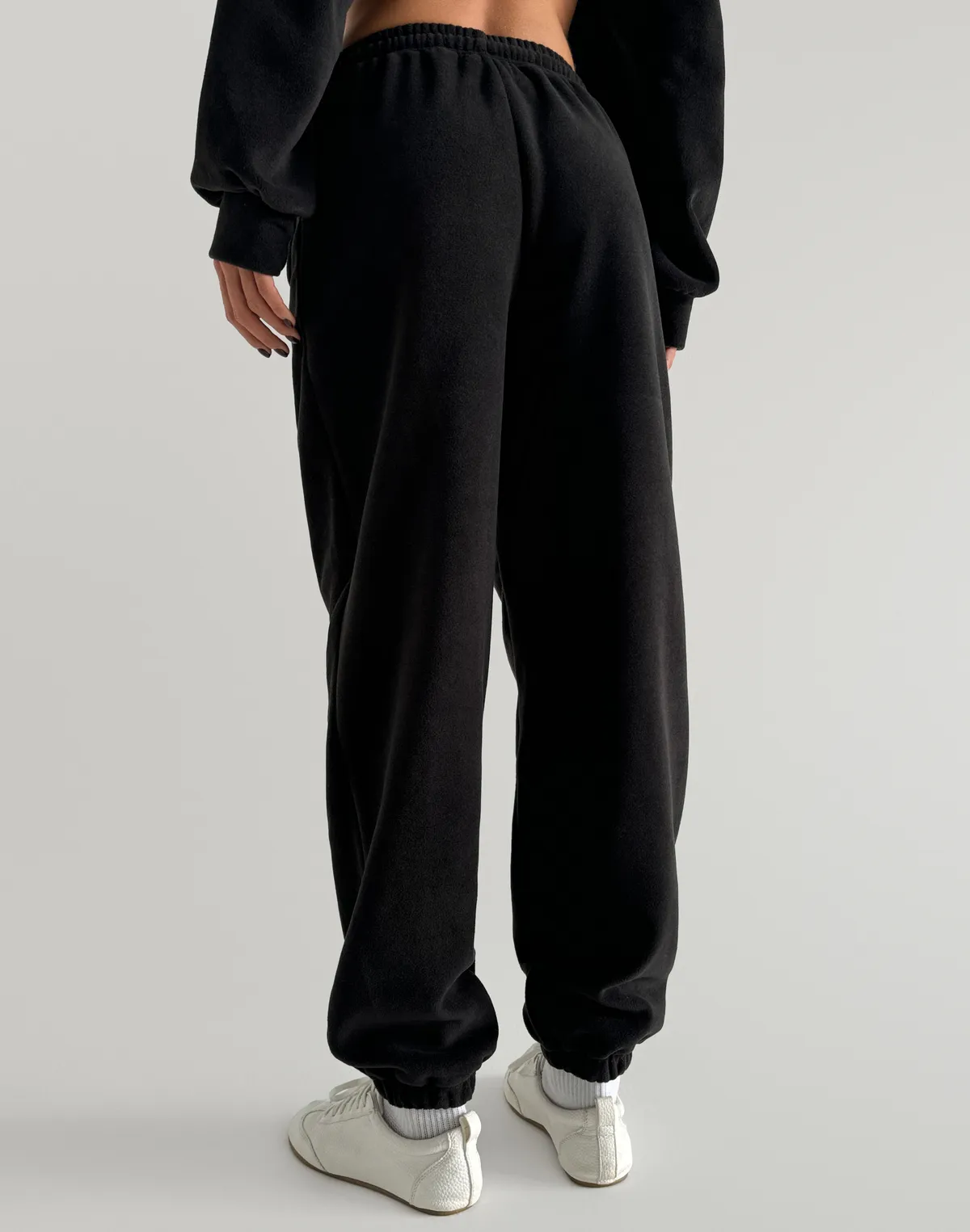 Штани джогери флісові спортивні з шнурком, антрацит - Фото 2