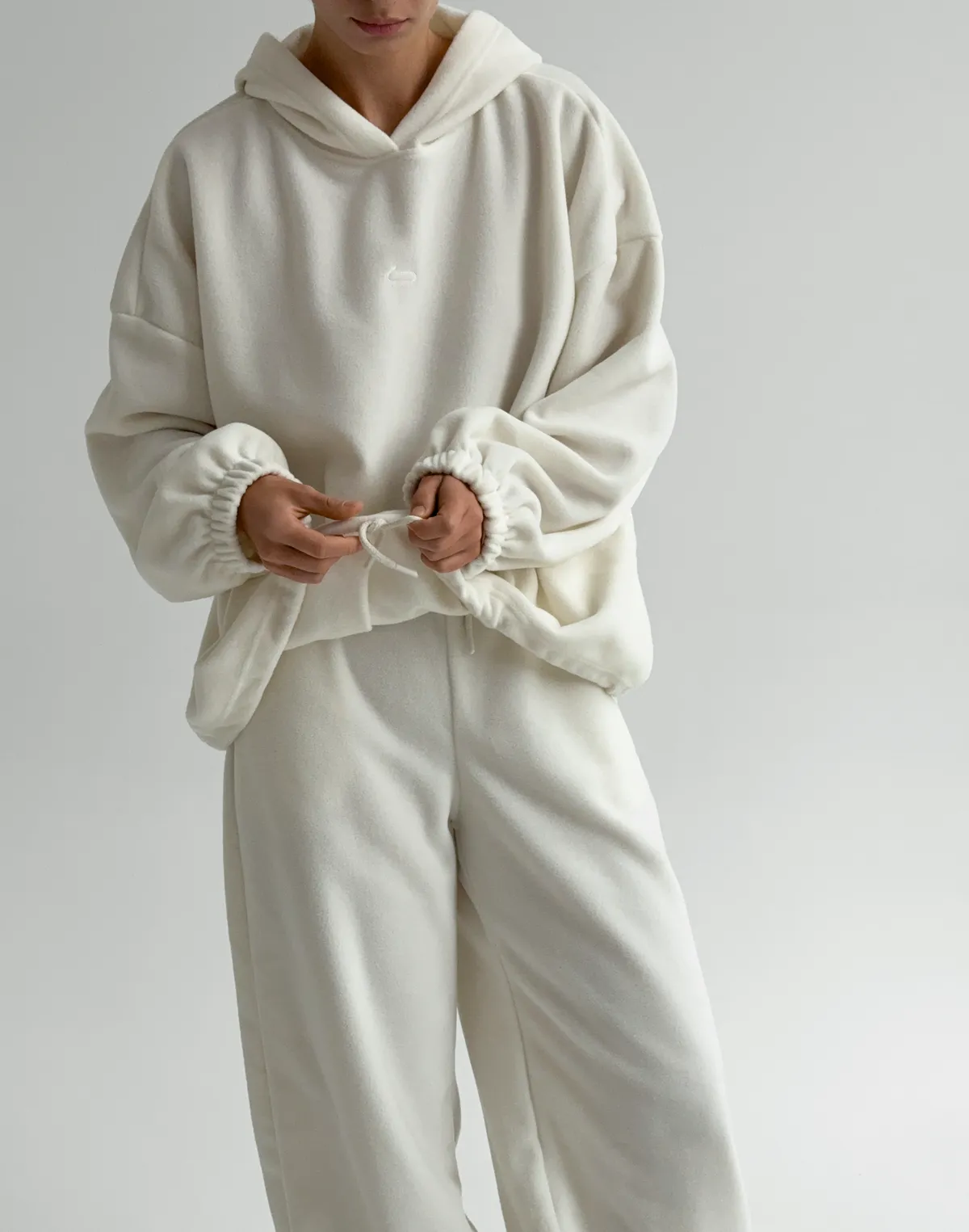 Худі супер оверсайз подовжений, екрю - Фото 6