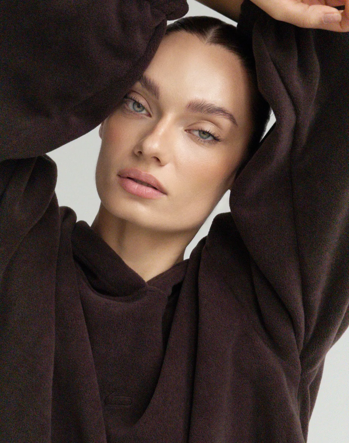 Худі супер оверсайз подовжений, темний шоколад - Фото 5