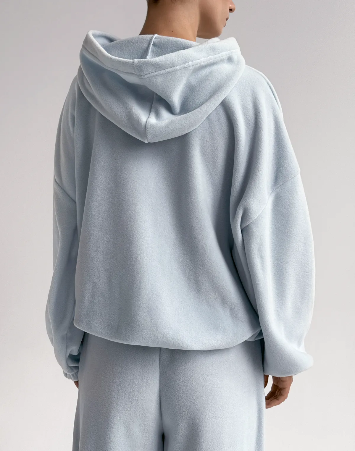 Худі супер оверсайз подовжений, холодний блакитний - Фото 2