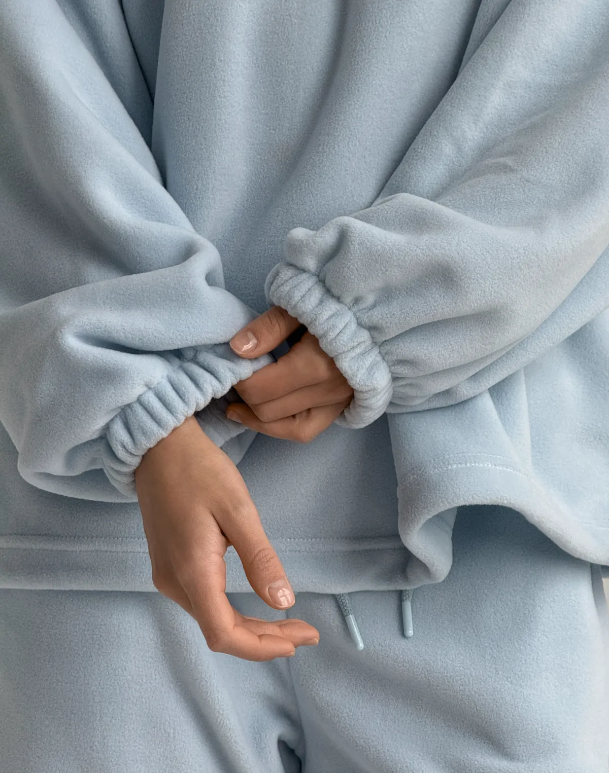 Худі супер оверсайз подовжений, холодний блакитний - Фото 5