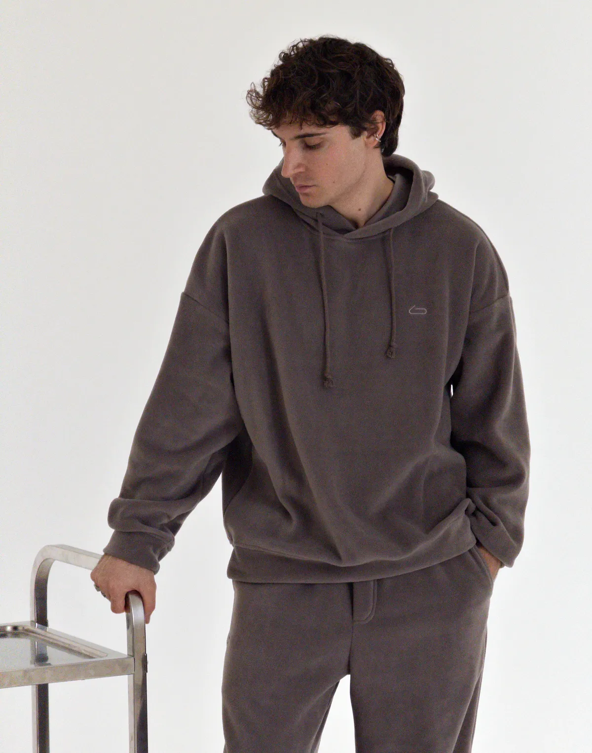 Флісовий чоловічий худі зимовий, сірий димчатий - Фото 8