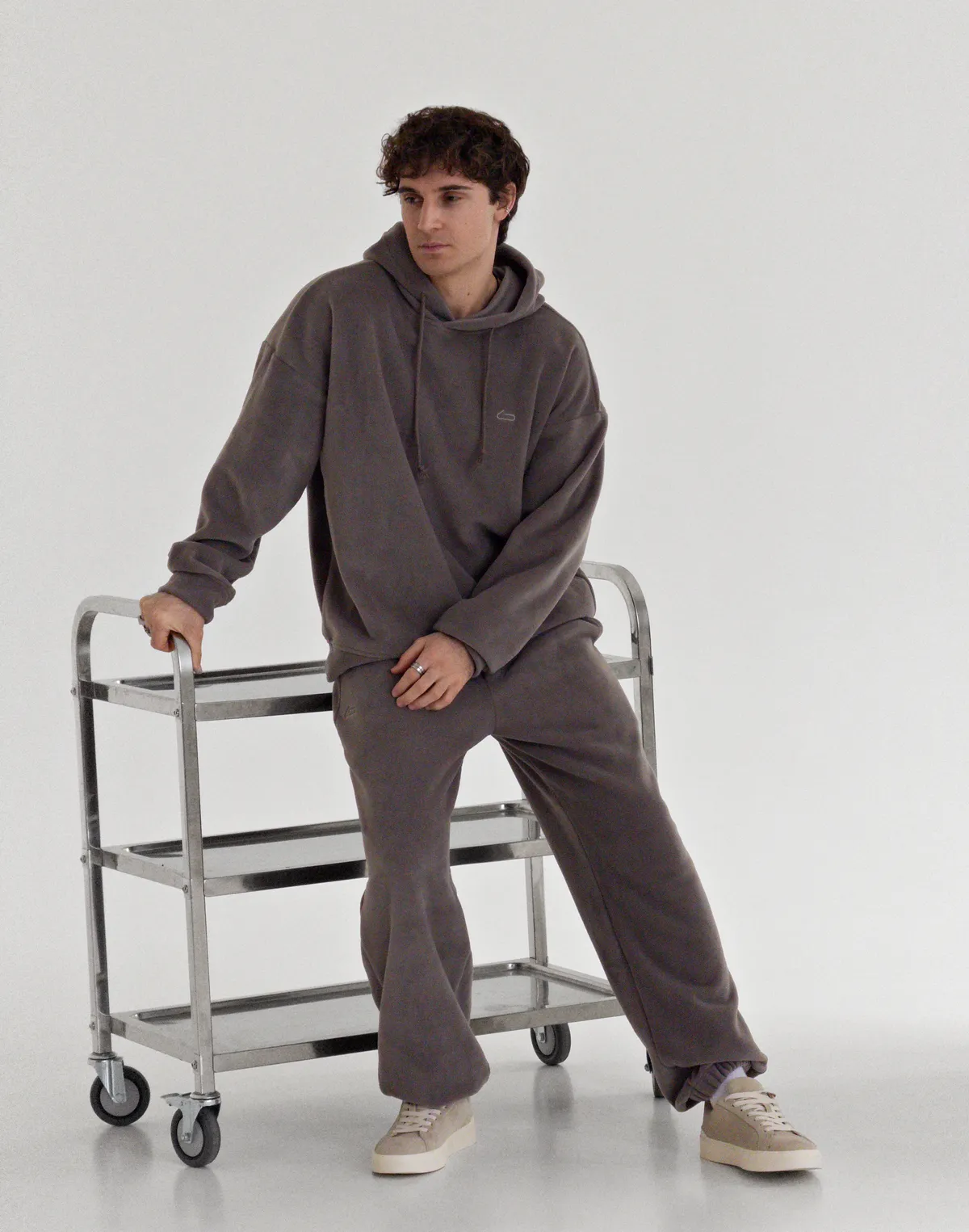 Флісовий чоловічий худі зимовий, сірий димчатий - Фото 3