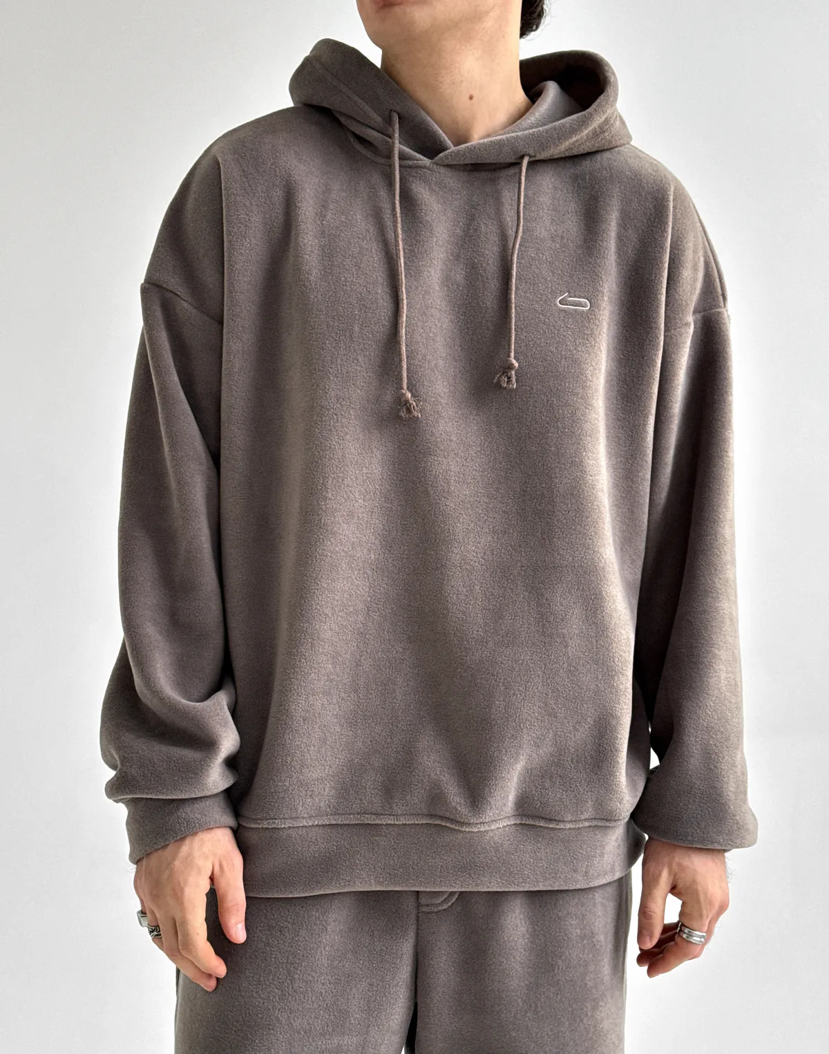 Флісовий чоловічий худі зимовий, сірий димчатий - Фото 7