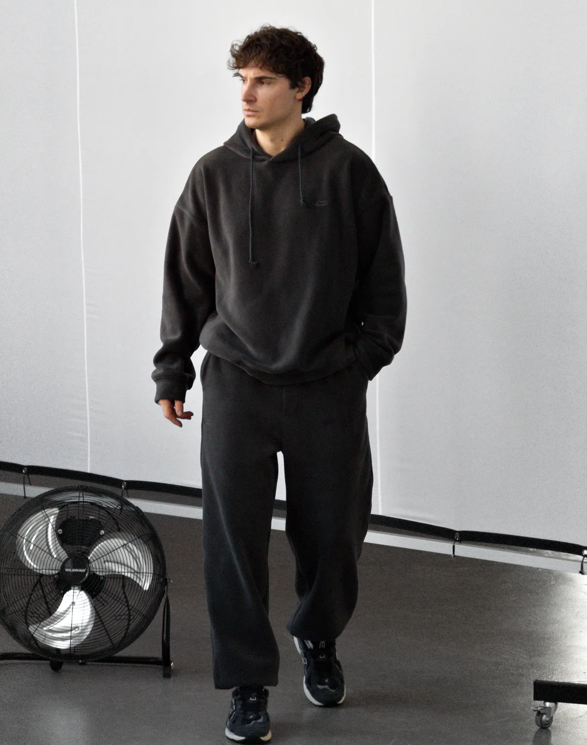 Флісовий чоловічий худі зимовий, графіт - Фото 3