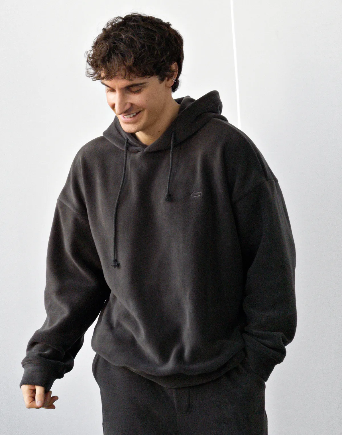 Флісовий чоловічий худі зимовий, графіт - Фото 4