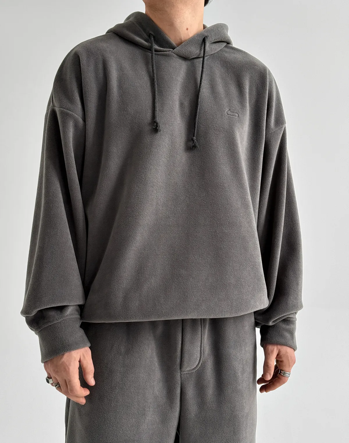 Флісовий чоловічий худі зимовий, сірий - Фото 1