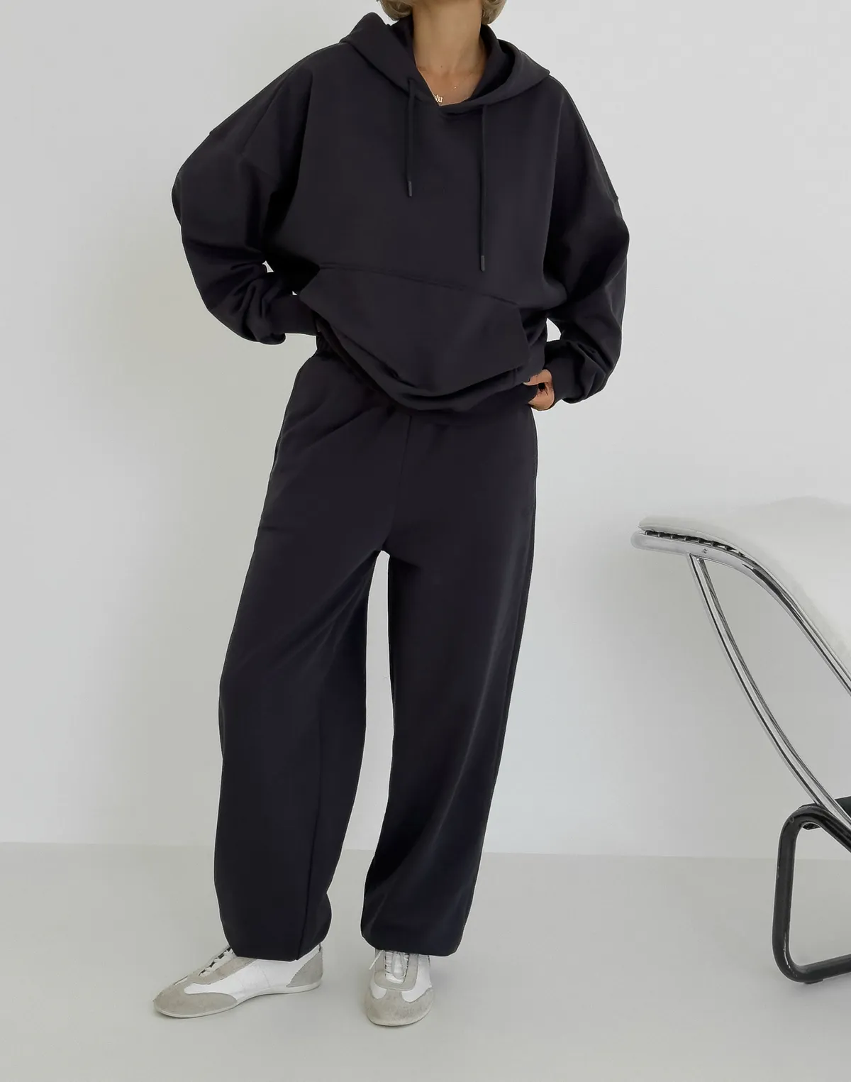 Худі оверсайз жіночий осінній, графітовий - Фото 7