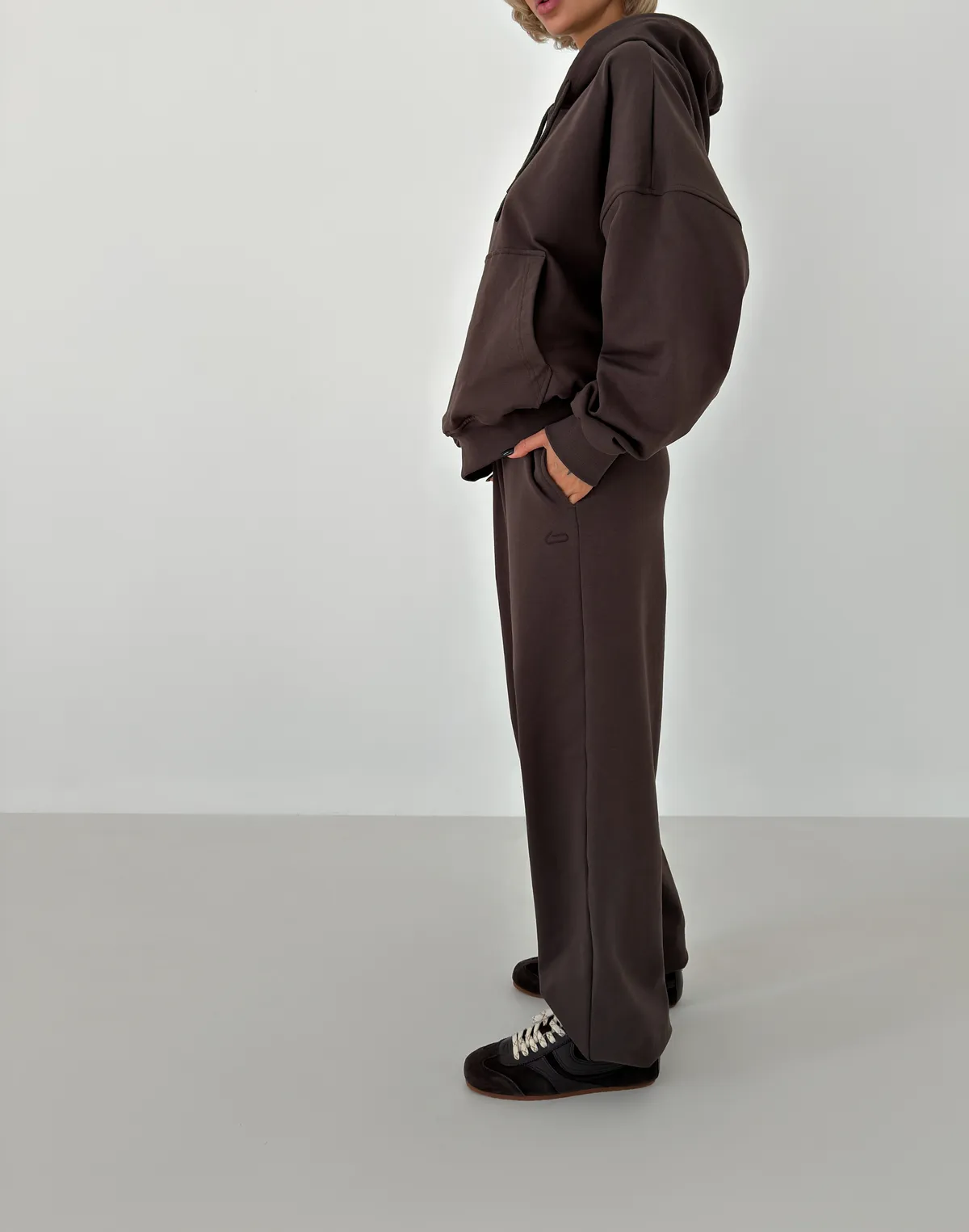 Худі оверсайз жіночий осінній, шоколадний - Фото 6