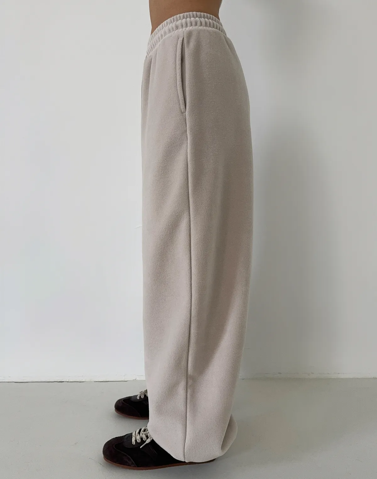 Джогери флісові оверсайз зимові, холодний беж - Фото 8